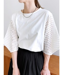 reca | 袖レースプルオーバー(Tシャツ/カットソー)