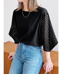 reca | 袖レースプルオーバー(Tシャツ/カットソー)