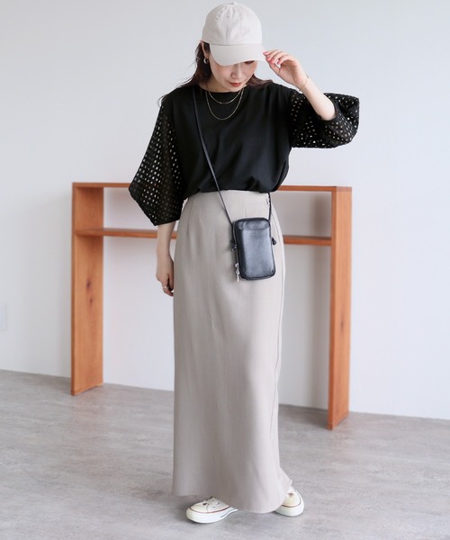 reca（レカ）の「袖レースプルオーバー（Tシャツ/カットソー・レディース・ブラック/オフホワイト・FREE）」の11枚目の写真