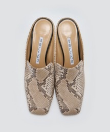 PELLICO ペリーコ ミュール パイソン柄 ベージュ サイズ37 PELLICO（ペリーコ）の「PESCA パイソン ミュール 5.5cm BEIGE