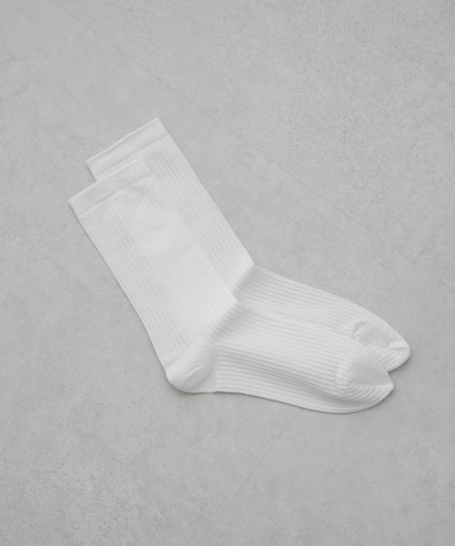 NANO universe（ナノユニバース）の「ラメリブソックス（ソックス/靴下・レディース・オフホワイト/ブラウン/ゴールド・FREE）」の5枚目の写真