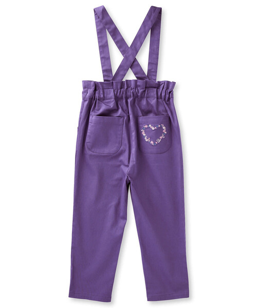 BeBe(ベベ)の「ツイルテーパードお花刺しゅうサスペンダーパンツ(90~150cm)(その他パンツ・キッズ・ベージュ/パープル・100cm/90cm/110cm/140cm/130cm/120cm/150cm)」の6枚目の写真