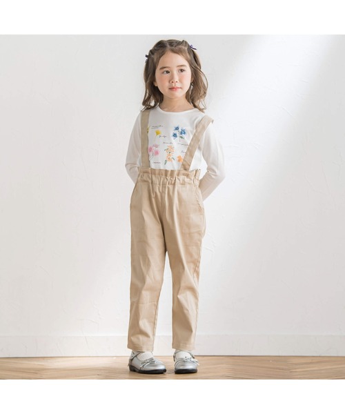 BeBe(ベベ)の「ツイルテーパードお花刺しゅうサスペンダーパンツ(90~150cm)(その他パンツ・キッズ・ベージュ/パープル・100cm/90cm/110cm/140cm/130cm/120cm/150cm)」の20枚目の写真