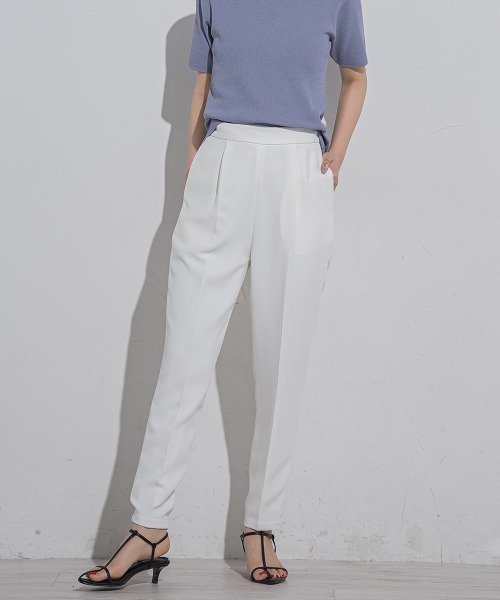 VICKY(ビッキー)の「【セットアップ対応】テーパードパンツ≪手洗い可能≫(スラックス・レディース・ベージュ/ピンク/ホワイト/ブルー/ブラック・M/S)」の16枚目の写真