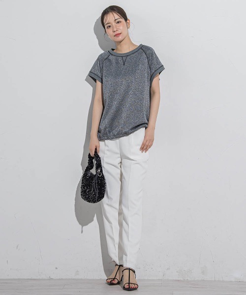 VICKY(ビッキー)の「【セットアップ対応】テーパードパンツ≪手洗い可能≫(スラックス・レディース・ベージュ/ピンク/ホワイト/ブルー/ブラック・M/S)」の6枚目の写真