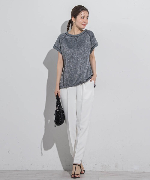 VICKY(ビッキー)の「【セットアップ対応】テーパードパンツ≪手洗い可能≫(スラックス・レディース・ベージュ/ピンク/ホワイト/ブルー/ブラック・M/S)」の7枚目の写真