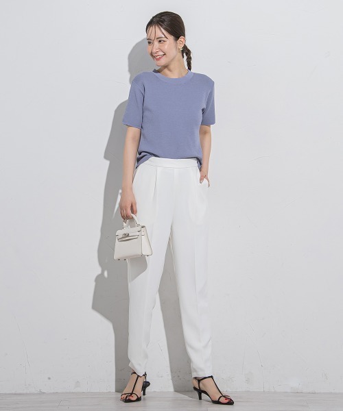 VICKY(ビッキー)の「【セットアップ対応】テーパードパンツ≪手洗い可能≫(スラックス・レディース・ベージュ/ピンク/ホワイト/ブルー/ブラック・M/S)」の21枚目の写真