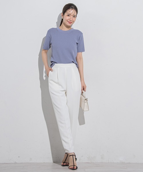 VICKY(ビッキー)の「【セットアップ対応】テーパードパンツ≪手洗い可能≫(スラックス・レディース・ベージュ/ピンク/ホワイト/ブルー/ブラック・M/S)」の22枚目の写真