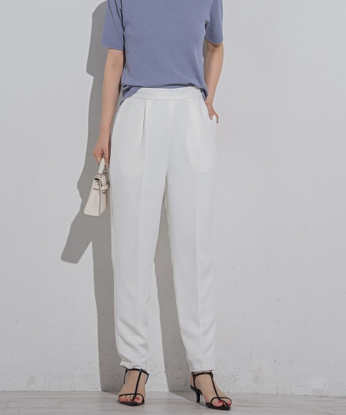 VICKY(ビッキー)の「【セットアップ対応】テーパードパンツ≪手洗い可能≫(スラックス・レディース・ベージュ/ピンク/ホワイト/ブルー/ブラック・M/S)」の20枚目の写真