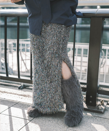 SARA MALLIKA 別注 SHINY FLUFFY KNIT SKIRT:スカート