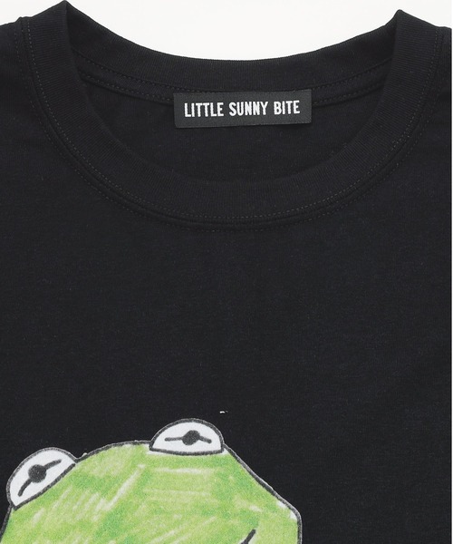 Little sunny bite(リトルサニーバイト)の「LittleSunnyBite/リトルサニーバイト/the frog big tee(Tシャツ/カットソー・レディース・ホワイト/ブラック・M/S)」の5枚目の写真