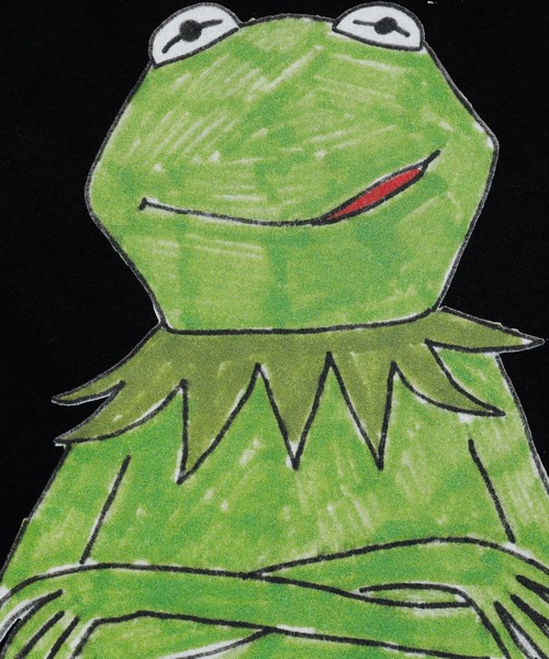 Little sunny bite(リトルサニーバイト)の「LittleSunnyBite/リトルサニーバイト/the frog big tee(Tシャツ/カットソー・レディース・ホワイト/ブラック・M/S)」の7枚目の写真