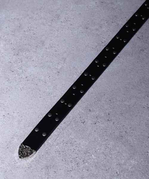 NILWAY（ニルウェイ）の「ウエスタンスタッズベルト（ベルト・メンズ・ブラック×シルバー・FREE）」の3枚目の写真