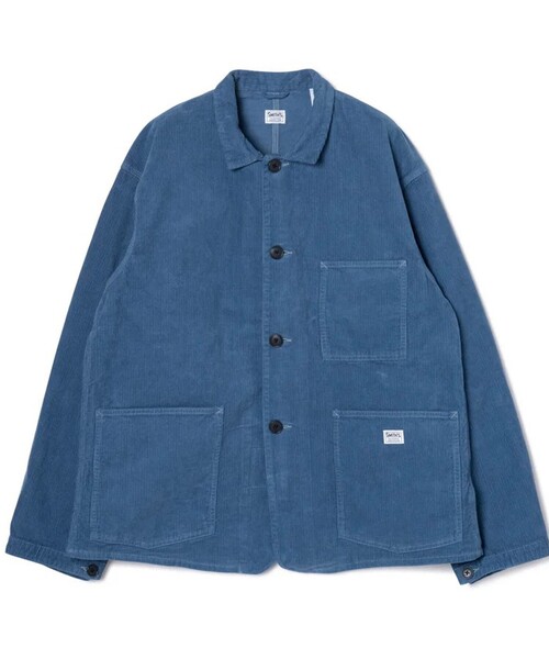 SMITH'S AMERICAN（スミスアメリカン）の「【SMITH'S AMERICAN/スミスアメリカン】HALLES JKT フレンチカバーオール（ブルゾン・メンズ・ブラック/グリーン/グレイッシュベージュ/ブルー・L/M）」の4枚目の写真