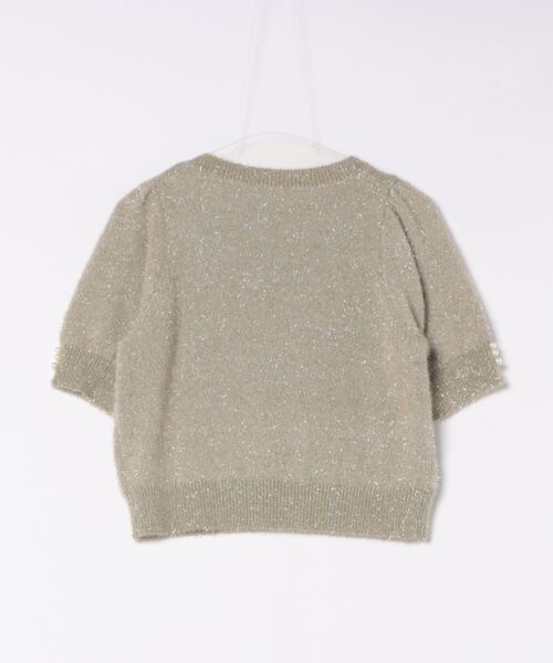 STRAWBERRY-FIELDS（ストロベリーフィールズ）の「シャイニーフィルムモールニット（ニット/セーター・レディース・ダークグレー/オリーブ/ライトベージュ・2）」の4枚目の写真