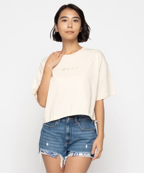 ROXY(ロキシー)の「BAJA CALI/ロキシードローコード付き半袖Tシャツ(Tシャツ/カットソー・レディース・ホワイト/ベージュ/ターコイズブルー・MEDIUM/LARGE/SMALL)」の18枚目の写真