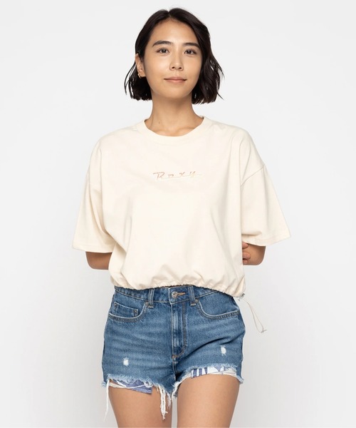 ROXY(ロキシー)の「BAJA CALI/ロキシードローコード付き半袖Tシャツ(Tシャツ/カットソー・レディース・ホワイト/ベージュ/ターコイズブルー・MEDIUM/LARGE/SMALL)」の16枚目の写真