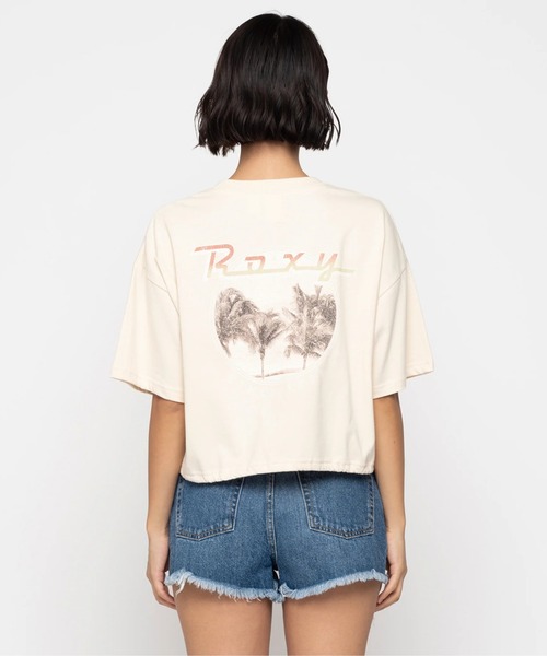 ROXY(ロキシー)の「BAJA CALI/ロキシードローコード付き半袖Tシャツ(Tシャツ/カットソー・レディース・ホワイト/ベージュ/ターコイズブルー・MEDIUM/LARGE/SMALL)」の4枚目の写真
