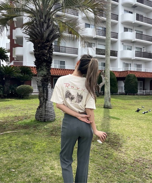 ROXY(ロキシー)の「BAJA CALI/ロキシードローコード付き半袖Tシャツ(Tシャツ/カットソー・レディース・ホワイト/ベージュ/ターコイズブルー・MEDIUM/LARGE/SMALL)」の21枚目の写真
