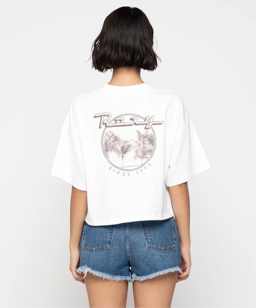 ROXY(ロキシー)の「BAJA CALI/ロキシードローコード付き半袖Tシャツ(Tシャツ/カットソー・レディース・ホワイト/ベージュ/ターコイズブルー・MEDIUM/LARGE/SMALL)」の8枚目の写真
