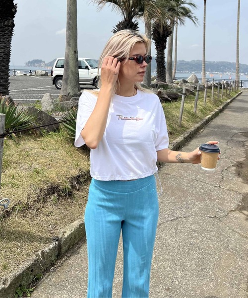 ROXY(ロキシー)の「BAJA CALI/ロキシードローコード付き半袖Tシャツ(Tシャツ/カットソー・レディース・ホワイト/ベージュ/ターコイズブルー・MEDIUM/LARGE/SMALL)」の11枚目の写真