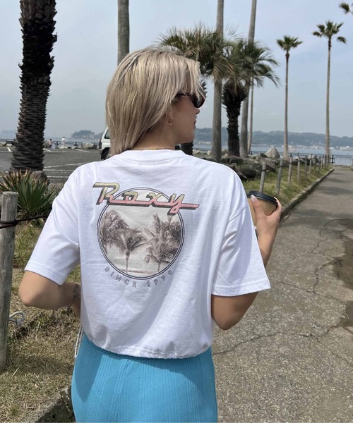 ROXY(ロキシー)の「BAJA CALI/ロキシードローコード付き半袖Tシャツ(Tシャツ/カットソー・レディース・ホワイト/ベージュ/ターコイズブルー・MEDIUM/LARGE/SMALL)」の10枚目の写真