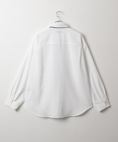 LUCY（ルーシー）の「LUCY/ボウタイロングスリーブシャツ（シャツ/ブラウス・メンズ・ブラック/ホワイト・MEDIUM/LARGE）」の3枚目の写真