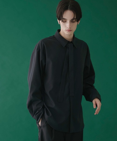 LUCY（ルーシー）の「LUCY/ボウタイロングスリーブシャツ（シャツ/ブラウス・メンズ・ブラック/ホワイト・MEDIUM/LARGE）」の20枚目の写真