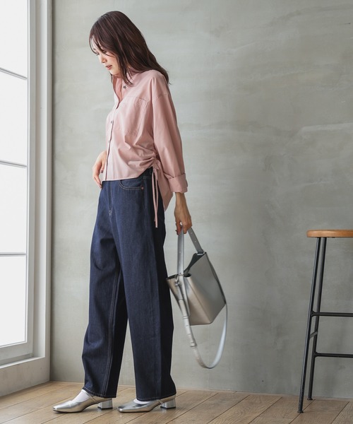 GLOBAL WORK（グローバルワーク）の「GOODデニムカーブパンツ/143956（デニムパンツ・レディース・ネイビー/ブルー/グレー/アイボリー・SMALL/MEDIUM/LARGE/X-SMALL/X-LARGE/XX-LARGE）」の21枚目の写真