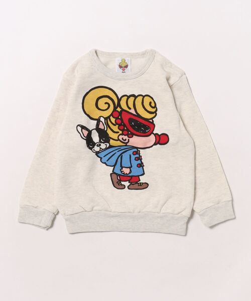 HYSTERIC MINI(ヒステリックミニ)の「J IN MINI'S HOODIE 裏毛トレーナー(スウェット・キッズ・ブラック/レッド/ライトグレー・90)」の3枚目の写真