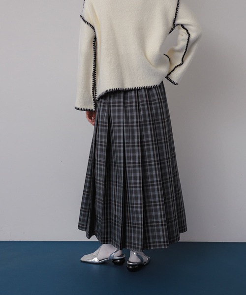 SENSE OF PLACE by URBAN RESEARCH（センスオブプレイスバイアーバンリサーチ）の「チェックプリーツスカート（スカート・レディース・ブルー系その他/グレー系その他/イエロー系その他・ONE）」の6枚目の写真