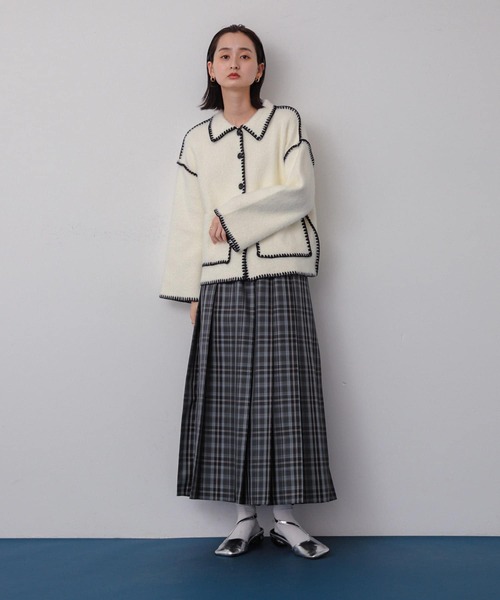 SENSE OF PLACE by URBAN RESEARCH（センスオブプレイスバイアーバンリサーチ）の「チェックプリーツスカート（スカート・レディース・ブルー系その他/グレー系その他/イエロー系その他・ONE）」の7枚目の写真