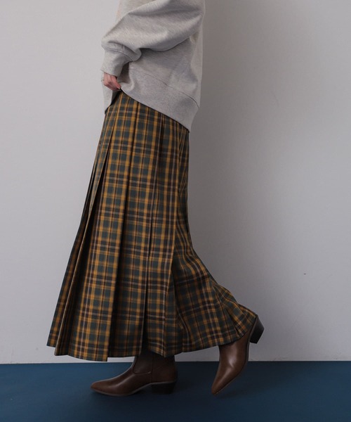 SENSE OF PLACE by URBAN RESEARCH（センスオブプレイスバイアーバンリサーチ）の「チェックプリーツスカート（スカート・レディース・ブルー系その他/グレー系その他/イエロー系その他・ONE）」の11枚目の写真