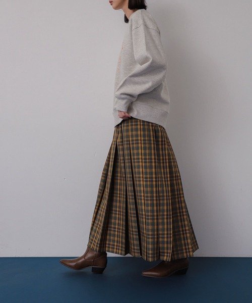 SENSE OF PLACE by URBAN RESEARCH（センスオブプレイスバイアーバンリサーチ）の「チェックプリーツスカート（スカート・レディース・ブルー系その他/グレー系その他/イエロー系その他・ONE）」の12枚目の写真