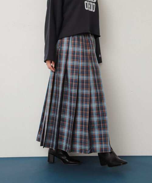 SENSE OF PLACE by URBAN RESEARCH（センスオブプレイスバイアーバンリサーチ）の「チェックプリーツスカート（スカート・レディース・ブルー系その他/グレー系その他/イエロー系その他・ONE）」の17枚目の写真