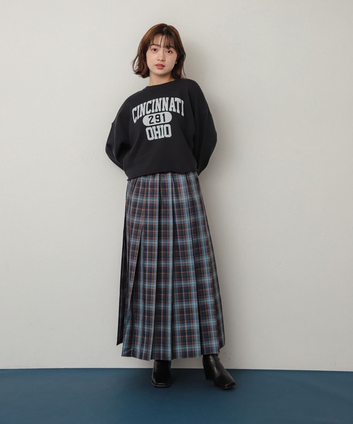 SENSE OF PLACE by URBAN RESEARCH（センスオブプレイスバイアーバンリサーチ）の「チェックプリーツスカート（スカート・レディース・ブルー系その他/グレー系その他/イエロー系その他・ONE）」の19枚目の写真