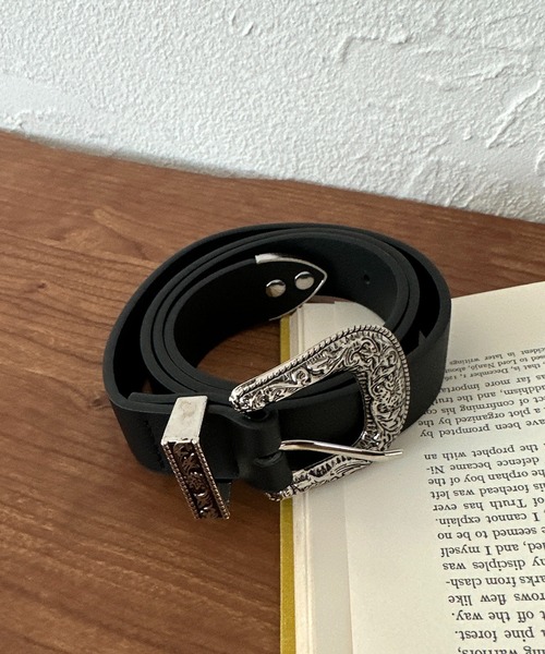 apres jour mignon（アプレジュールミニョン）の「【apresjour mignon×ARIAZ】デザインバックルベルト（ベルト・レディース・ブラック/ダークブラウン・ONESIZE）」の8枚目の写真