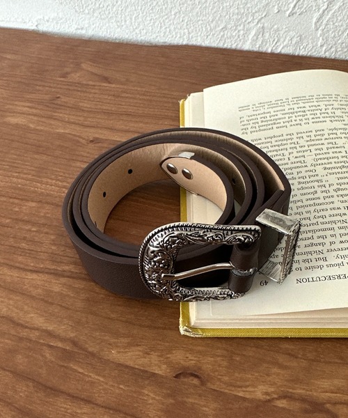 apres jour mignon（アプレジュールミニョン）の「【apresjour mignon×ARIAZ】デザインバックルベルト（ベルト・レディース・ブラック/ダークブラウン・ONESIZE）」の10枚目の写真
