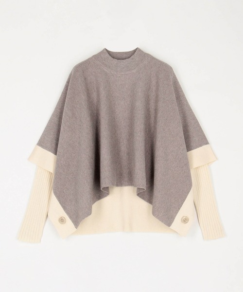 NICOLE white（ニコルホワイト）の「アンサンブルニット／スヌードポンチョ×クルーネックプルオーバー（アンサンブル・レディース・ブラック/グリーン/その他2/その他1/イエロー/ライトグリーン/その他3/サックスブルー・FREE）」の12枚目の写真