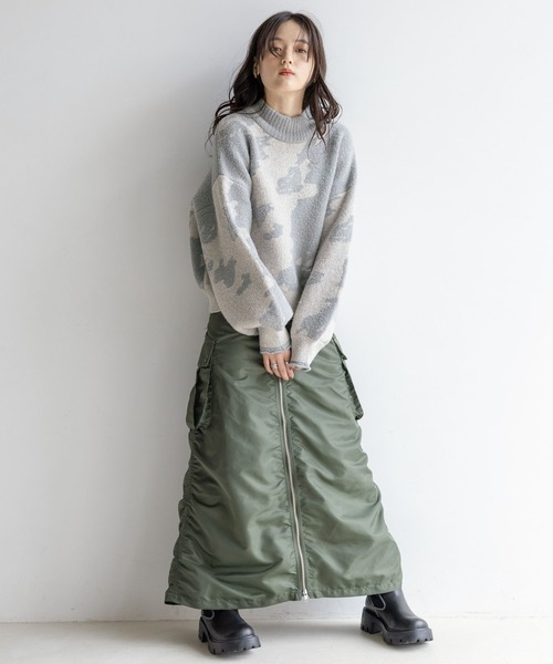 RAGEBLUE（レイジブルー）の「ニュアンス柄/ラメスパンコールニット（ニット/セーター・レディース・グレー系/ブラック系/ブラウン系・FREE）」の6枚目の写真