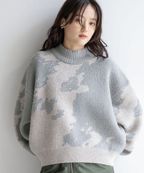 RAGEBLUE（レイジブルー）の「ニュアンス柄/ラメスパンコールニット（ニット/セーター・レディース・グレー系/ブラック系/ブラウン系・FREE）」の8枚目の写真