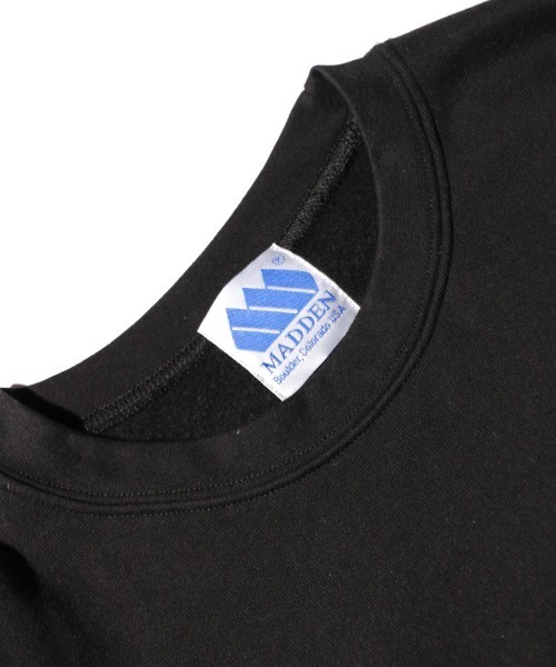 C.E.L.STORE（セルストア）の「MADDEN / メデン RAT LOGO OVER-SIZE CREW SWEAT アメリカ製 ワンポイント ラットロゴ オーバーサイズスウェット（スウェット・メンズ・ナチュラル/ヘザーグレー/ブラック・MEDIUM/LARGE/X-LARGE）」の7枚目の写真