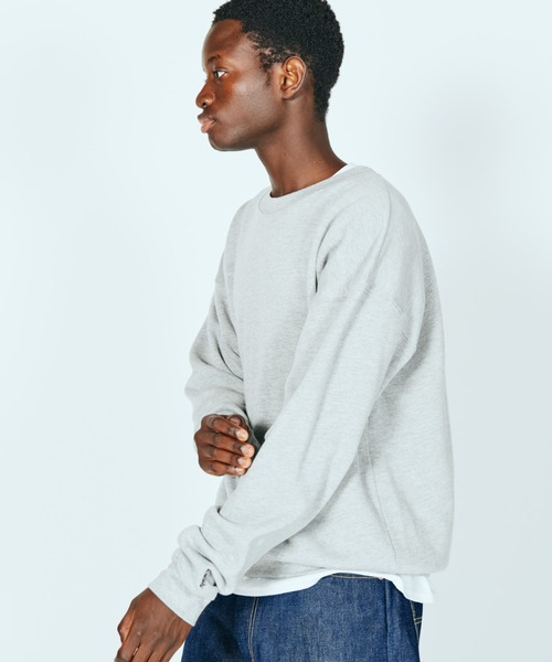 C.E.L.STORE（セルストア）の「MADDEN / メデン RAT LOGO OVER-SIZE CREW SWEAT アメリカ製 ワンポイント ラットロゴ オーバーサイズスウェット（スウェット・メンズ・ナチュラル/ヘザーグレー/ブラック・MEDIUM/LARGE/X-LARGE）」の13枚目の写真