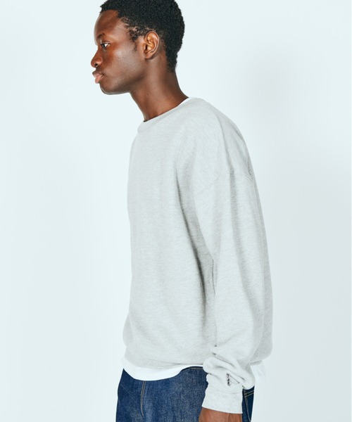 C.E.L.STORE（セルストア）の「MADDEN / メデン RAT LOGO OVER-SIZE CREW SWEAT アメリカ製 ワンポイント ラットロゴ オーバーサイズスウェット（スウェット・メンズ・ナチュラル/ヘザーグレー/ブラック・MEDIUM/LARGE/X-LARGE）」の14枚目の写真