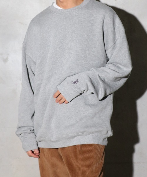 C.E.L.STORE（セルストア）の「MADDEN / メデン RAT LOGO OVER-SIZE CREW SWEAT アメリカ製 ワンポイント ラットロゴ オーバーサイズスウェット（スウェット・メンズ・ナチュラル/ヘザーグレー/ブラック・MEDIUM/LARGE/X-LARGE）」の18枚目の写真