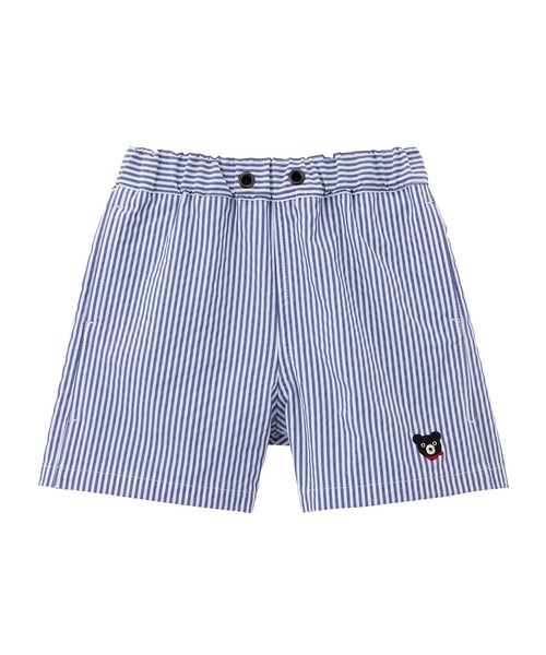 DOUBLE_B（ダブルビー）の「速乾素材5分丈ハーフパンツ（その他パンツ・キッズ・ホワイト×ネイビー/カーキ・80ｃｍ/90cm/100cm/110cm/120cm/130cm）」の2枚目の写真