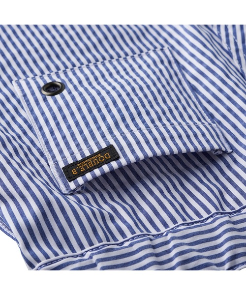 DOUBLE_B（ダブルビー）の「速乾素材5分丈ハーフパンツ（その他パンツ・キッズ・ホワイト×ネイビー/カーキ・80ｃｍ/90cm/100cm/110cm/120cm/130cm）」の7枚目の写真