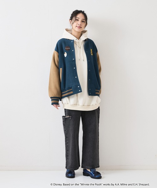 セール】【DISNEY/ディズニー】フリースボンディング刺繍スタジャン