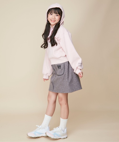 JENNI love（ジェニィラブ）の「【ウエスト調整可】前ボタンポケットスカート（スカート・キッズ・チャコールグレー/アイボリー/ブラウン・160cm/150cm/140cm/130cm）」の17枚目の写真