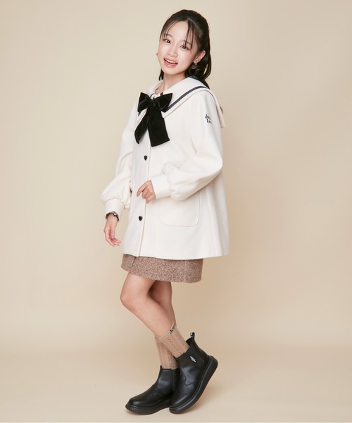 JENNI love（ジェニィラブ）の「【ウエスト調整可】前ボタンポケットスカート（スカート・キッズ・チャコールグレー/アイボリー/ブラウン・160cm/150cm/140cm/130cm）」の20枚目の写真